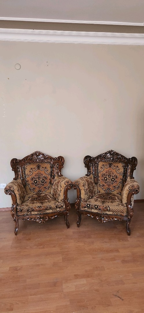 SON 2 GÜN! SALON VITRINi Saray Tarzı Oymalı Salon TK. ve 2 ADET BERJER - 2
