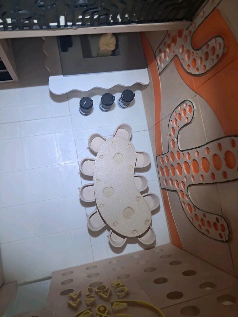 Meksika Konseptli Kafe Mimari Maketi (1/20) Profesyonel El Yapımı - 9