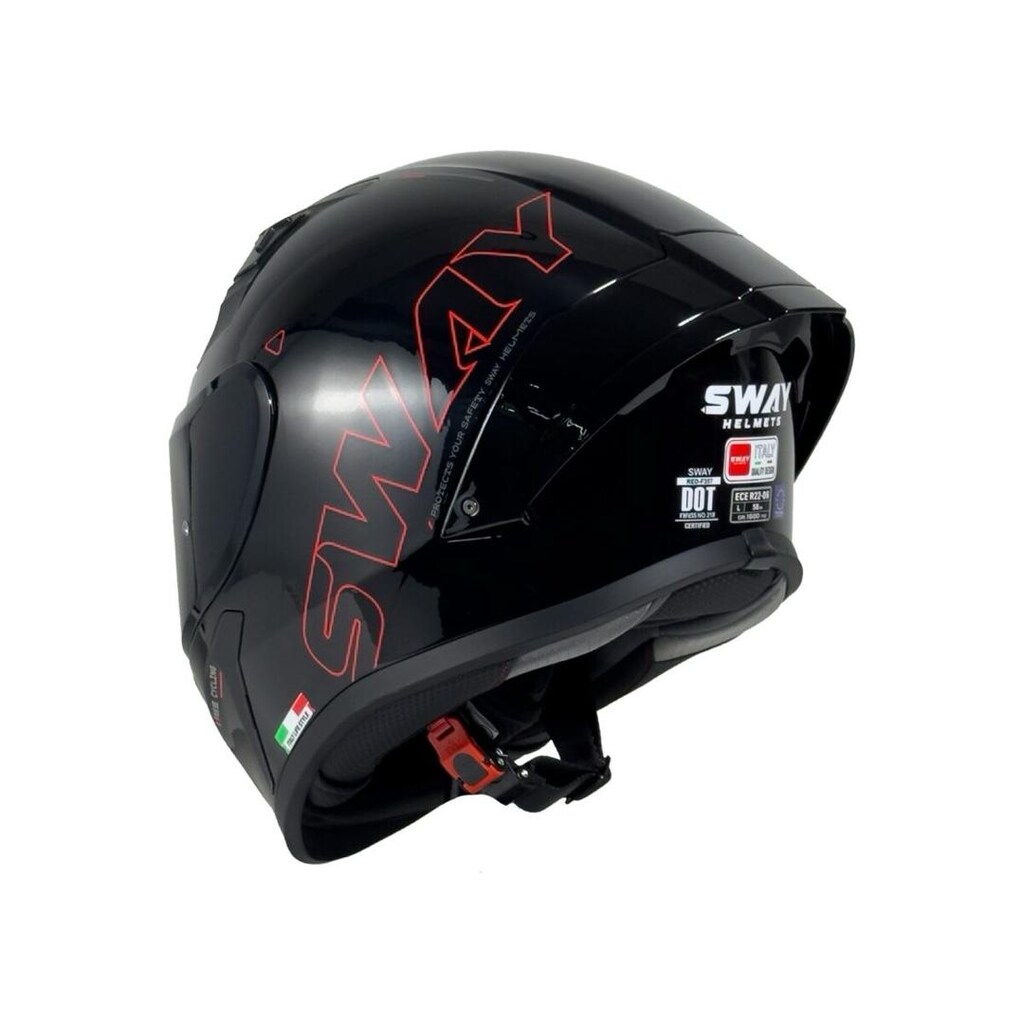 SWAY F357 KAPALI KASK - Parlak Siyah - 3