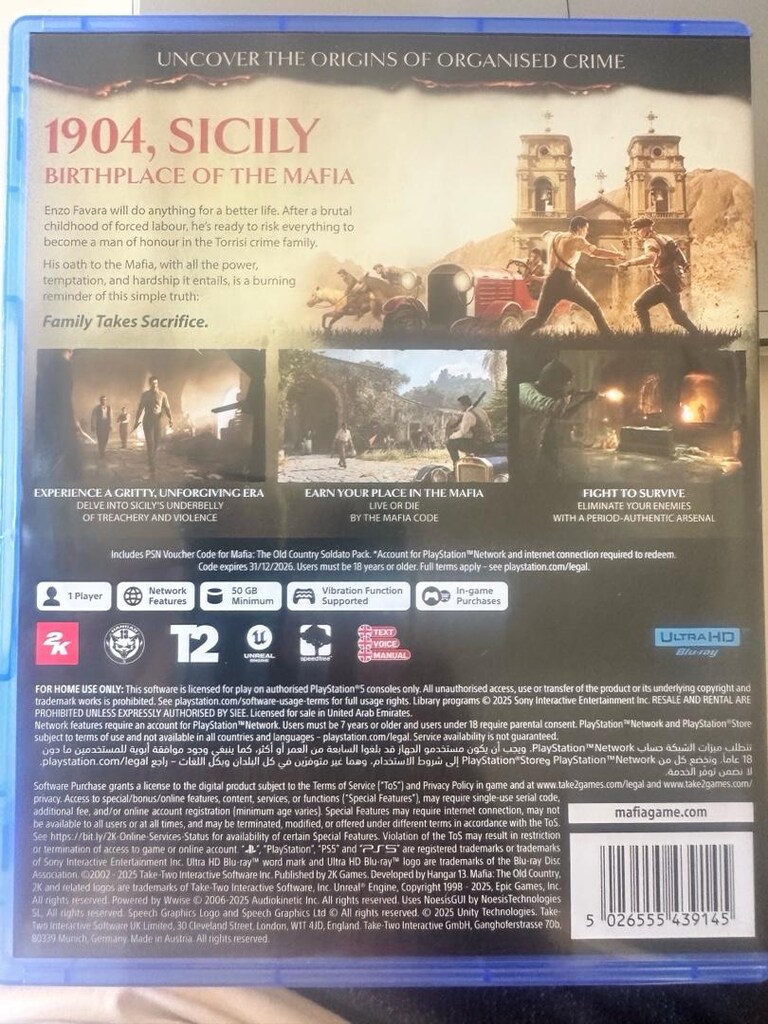 Mafia Old Country PS5 - 3