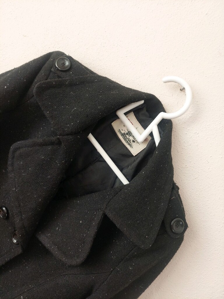 LEXSS bayan apoletli beyaz desenli kaban - 5