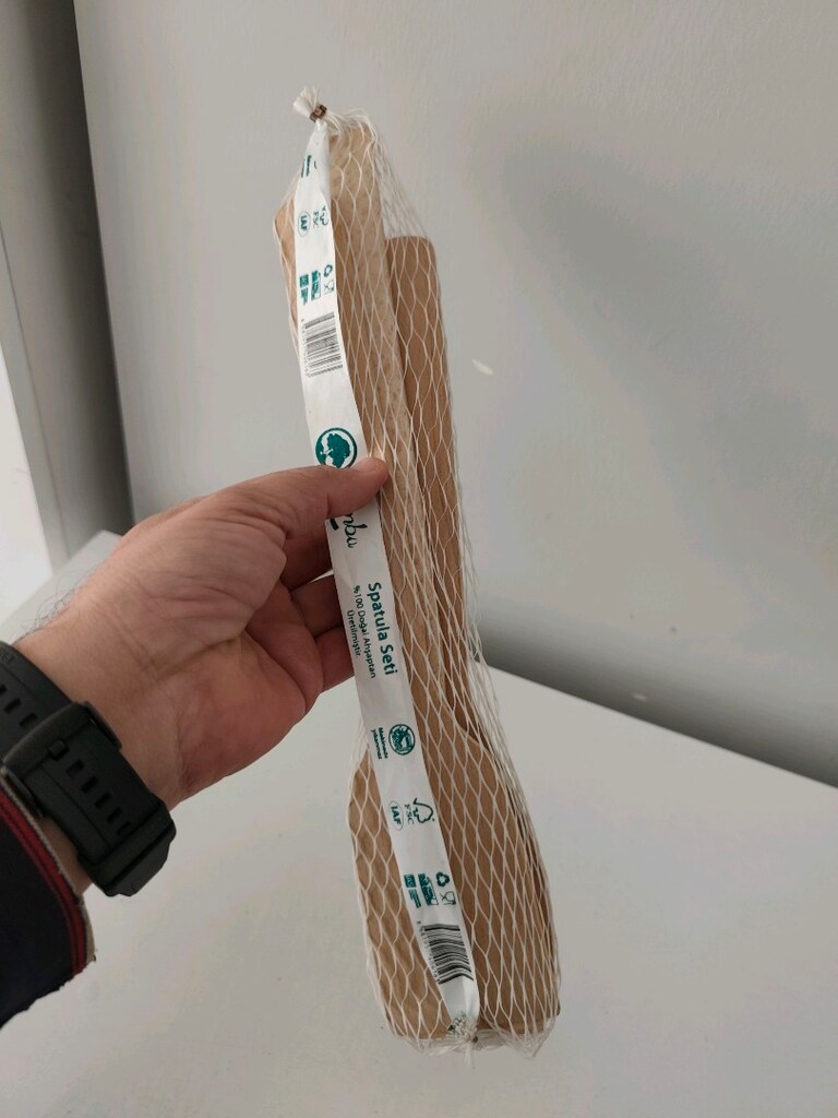 2 TAKIM Zemba 3'lü Spatula Set Yüzde Yüz Doğal Ahşap - 7