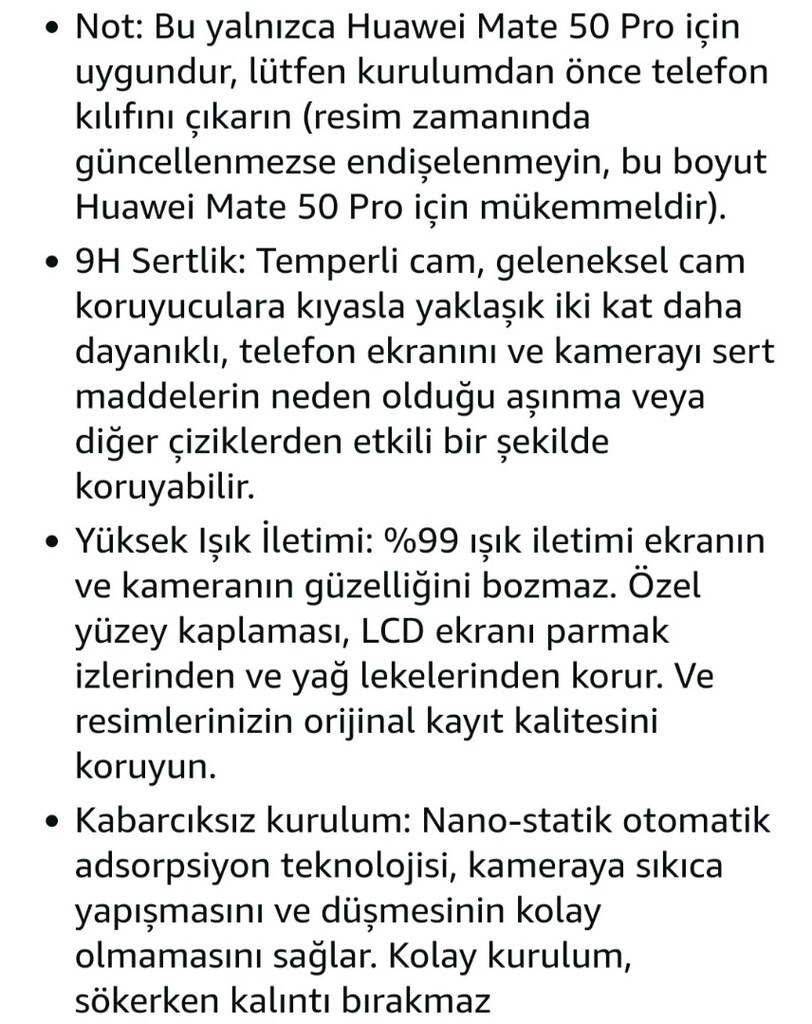 Huawei Mate 50 Pro için Arka Kamera Lens Koruyucu - 6