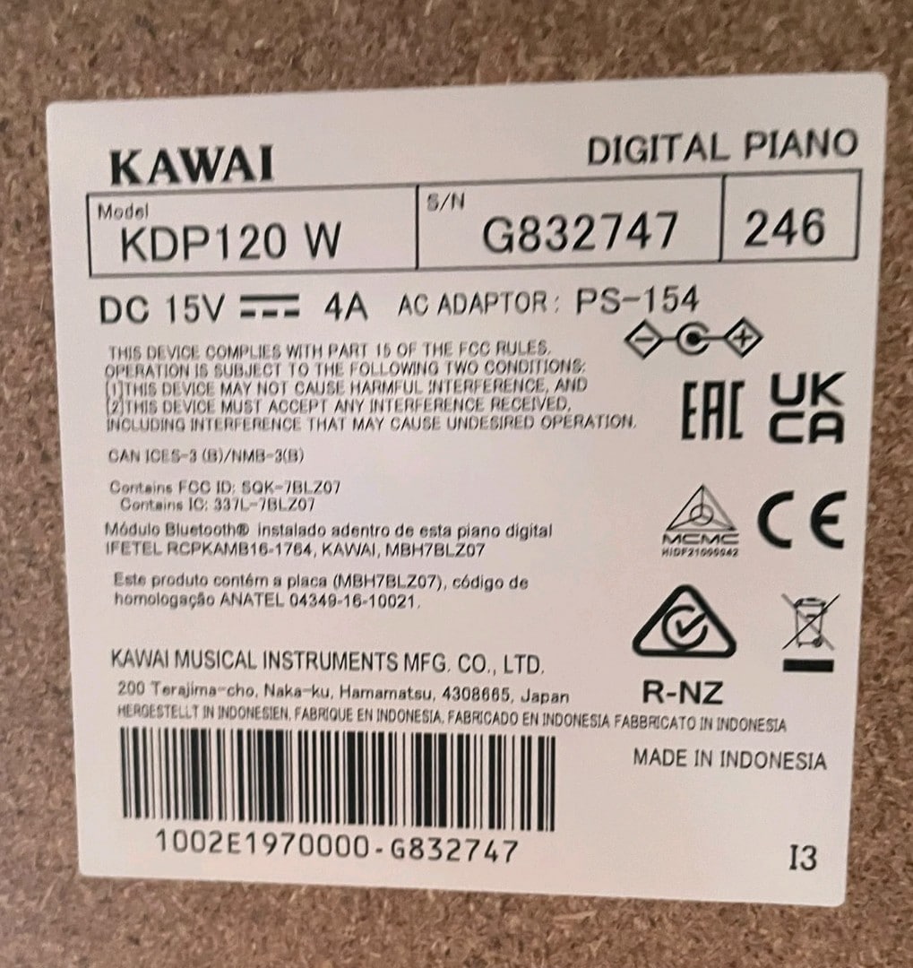 Kawai KDP120 W Dijital Piyano (Beyaz Kaplama)+Tabure +Kulaklık - 2