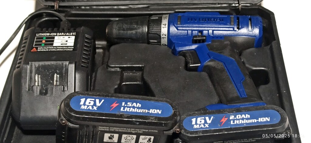 ORİJİNAL HYUNDAİ 16 VOLT ŞARJLI MATKAP - 2