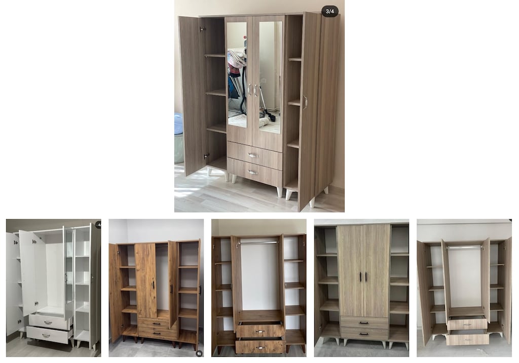 4 kapaklı elbise dolabı lauhnfxrom - 6