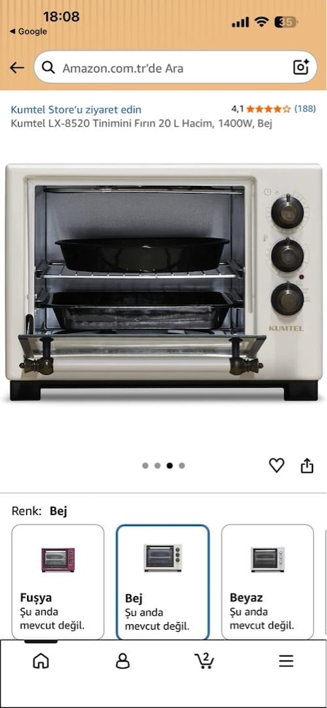Kumtel LX-8520 Bej Rustik Mini Fırın - 9