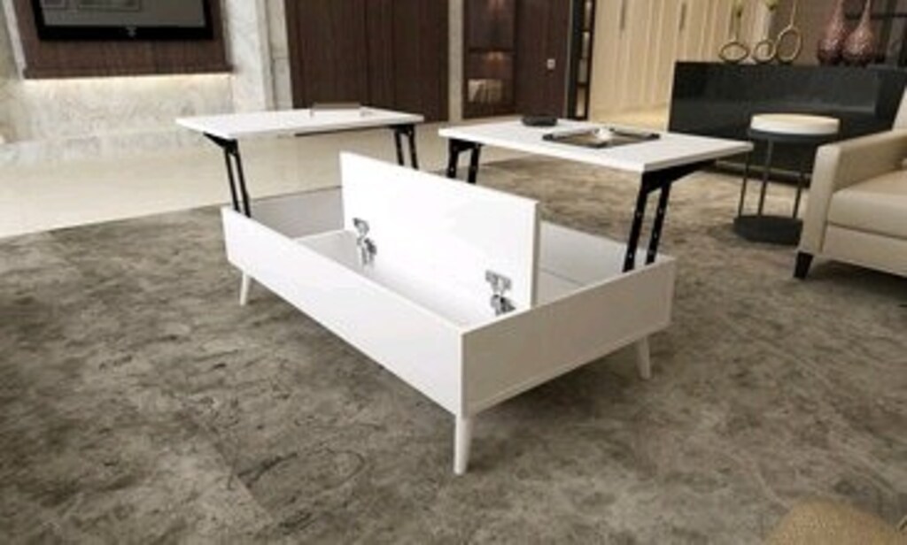 beyaz akıllı sehpa ayakları demir şık model... - 2