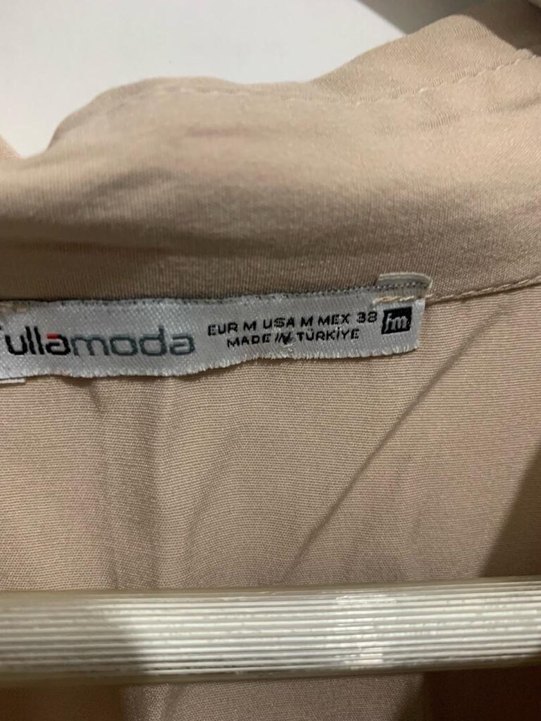 Fullamoda M-L-XL Bej midi Gömlek Elbise - 2