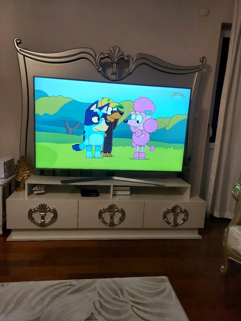 TV unitesi LED isikli tamami MDF tv konsolu cekmeceli - 4