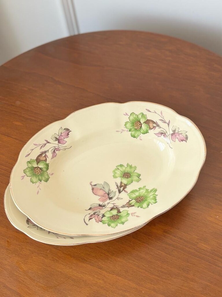 Vintage Polonya İkili Kayık Tabak - 2