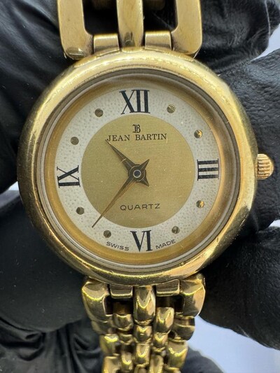 Jean Bartin 18K Altın Kaplama Vintage Kadın Saati (Swiss)