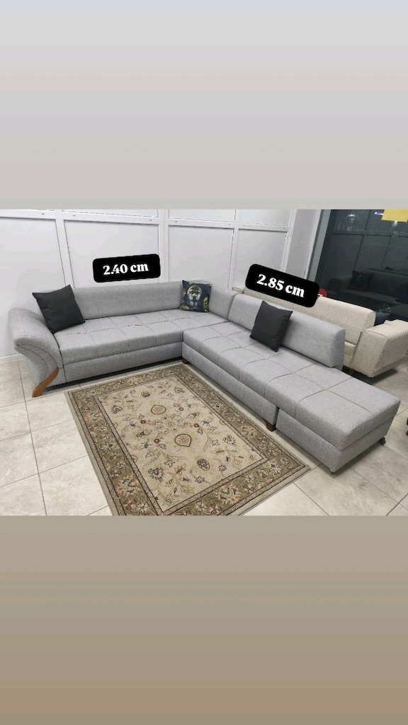 sıfır Kaplama Gri Köşe Koltuk L koltuk takımı - 8