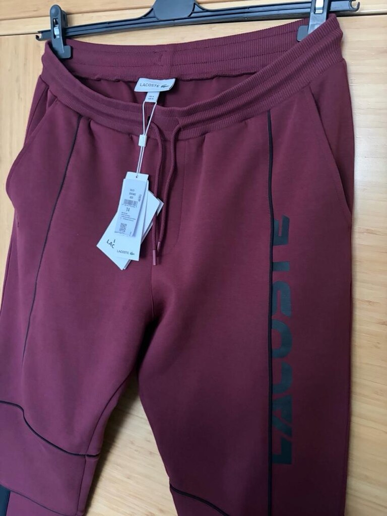 ORİJİNAL LACOSTE EŞOFMAN ALTI BORDO MEDİUM SIFIR ETİKETLİ — görsel 14/16