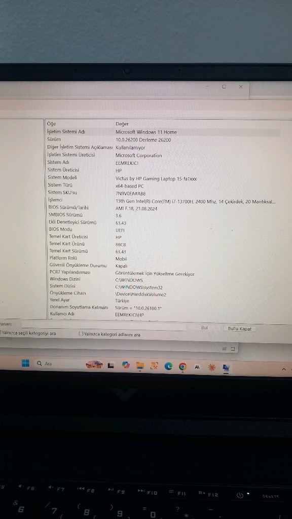 Hp Victus15 32 Gb Ram Gtx 3050 6GB i7 13.nesil - 4
