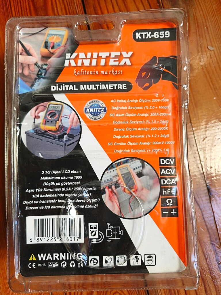 dijital multimetre knitex - 2