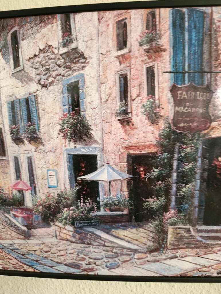 Çerçeveli Bristol Tablo / Poster - Fransız Sokak Manzaralı (30x60 cm) - 3