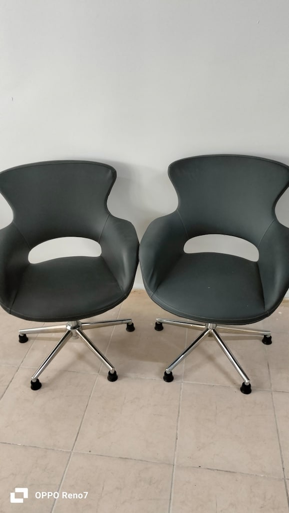 DEKOR BÜRO MOBİLYALARI ANTRASİT GRİ BEKLEME KOLTUĞU İKİNCİ EL - 4