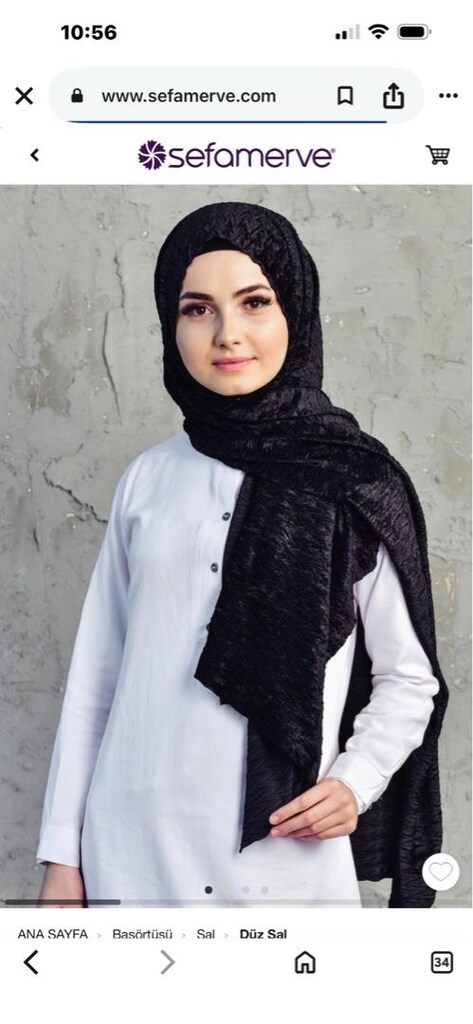 Siyah Dokulu Kadife Şal - 10