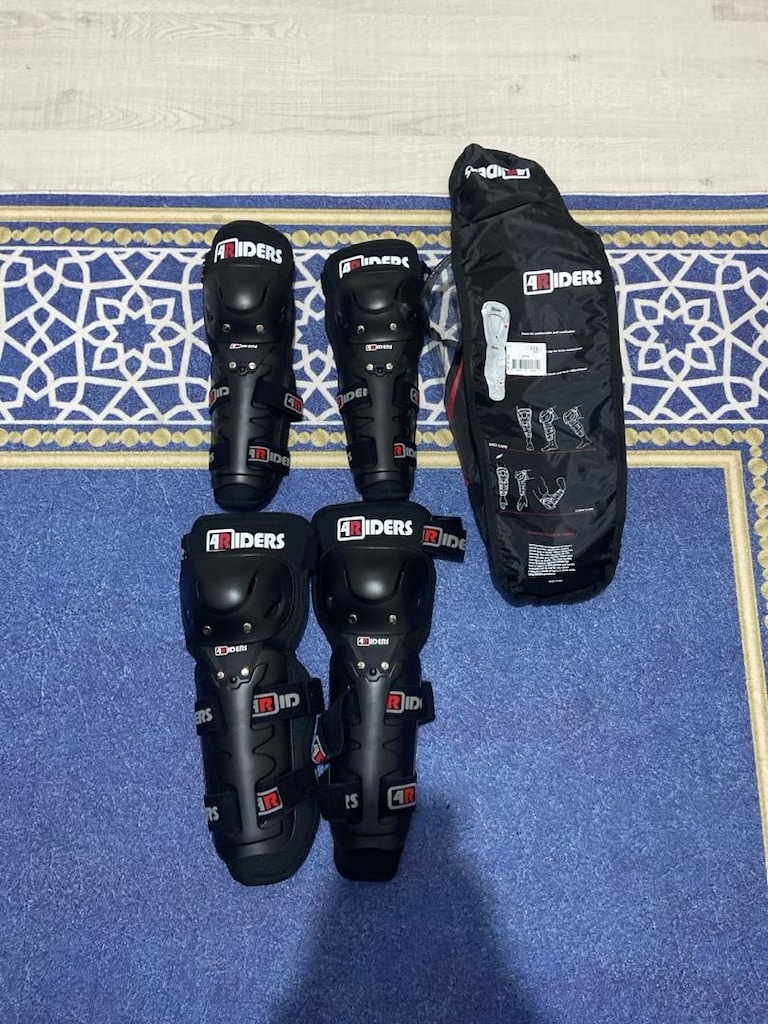 tertemiz scudo motorcu montu ve 4riders dizlik dirseklik takimi - 4