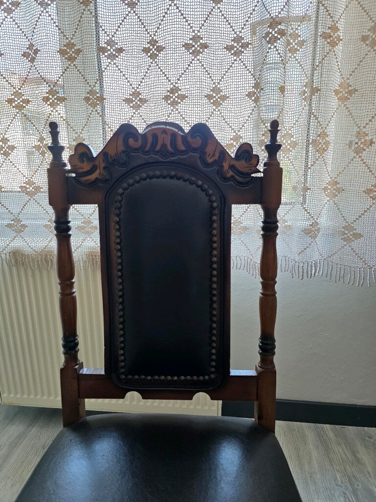 eski tip klasik ham ahşap sandalye 1 adet sağlam temiz sorunsuz - 3