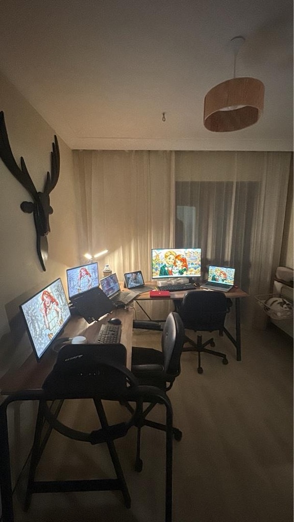 L çalışma masası ve deri ofis sandalyeler - 4