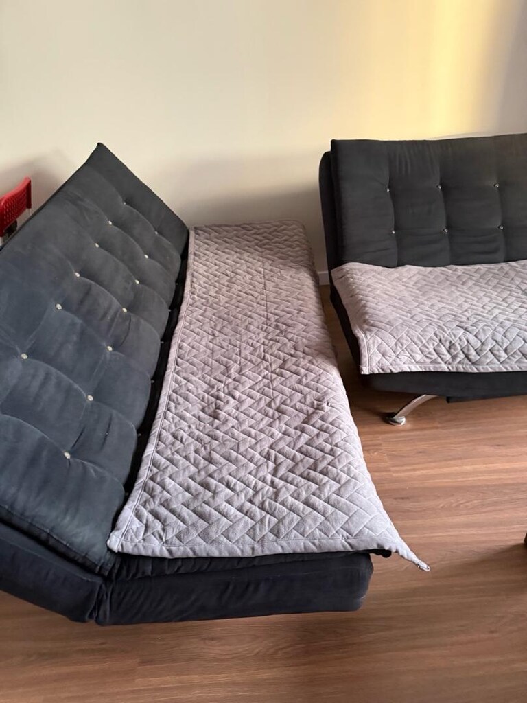 2 adet üçlü kanepe açılır yatak olur - 4