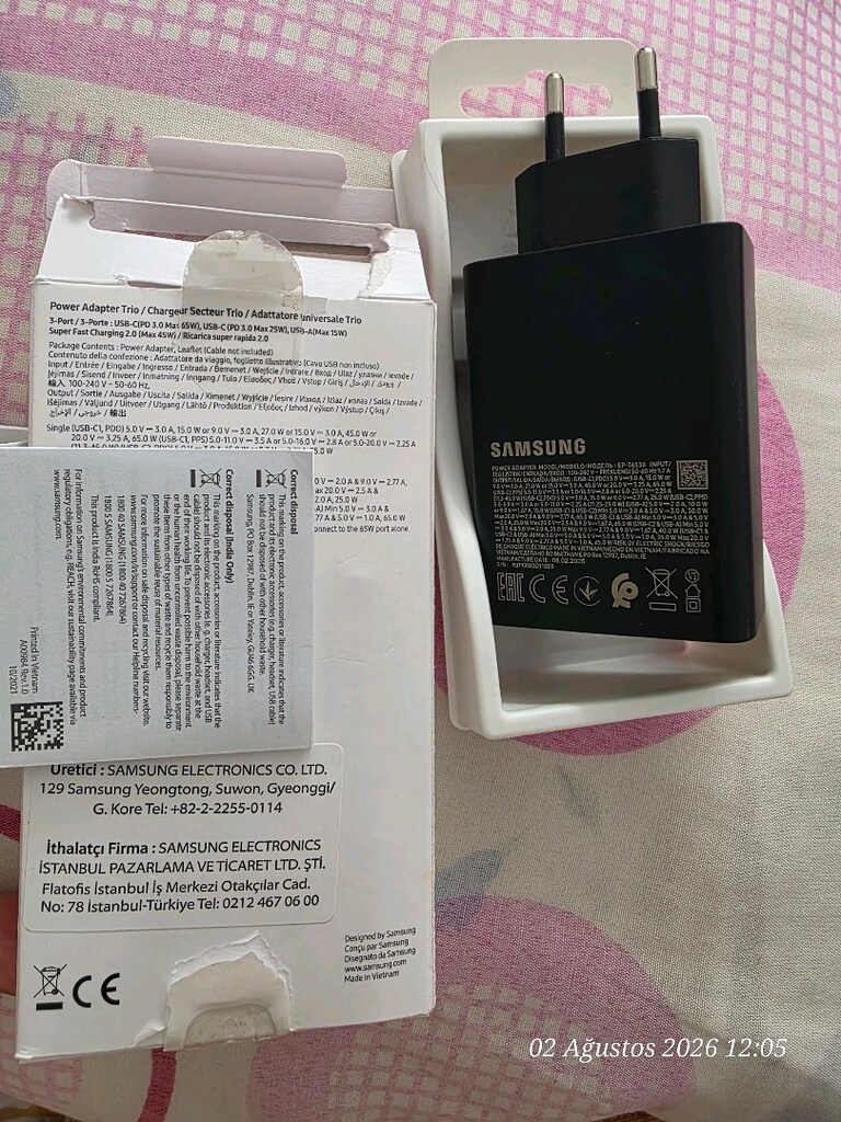 Samsung orjinal üçlü şarj adaptörü, - 8