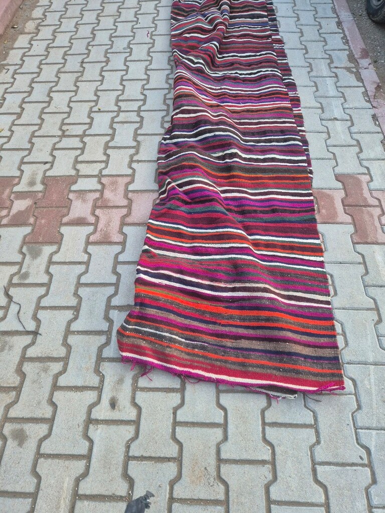 Dekorluk antika yün kilim - 6
