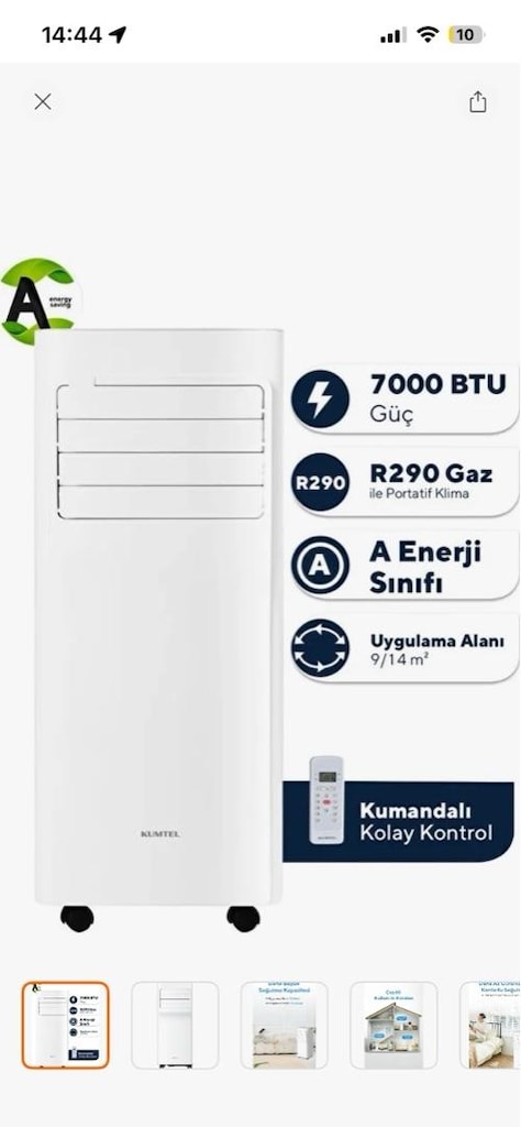 Kumtel Portatif Taşınabilir Klima - 4