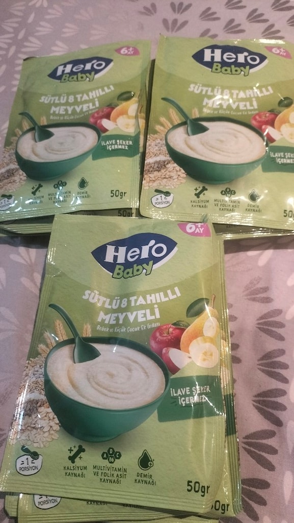 Püre Bebek bezi 2 numara ( 3-6 kg) 68 adet+ 15 adet Hero sütlü tahıllı - 5