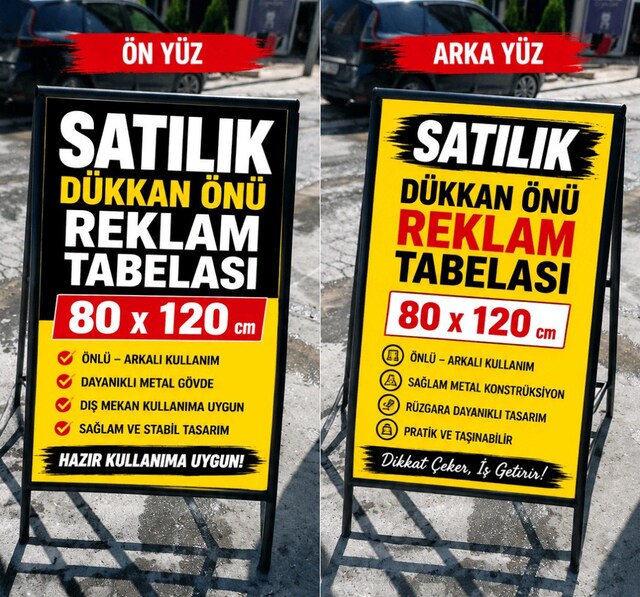 Reklam Tabelası Önlü Arkalı
