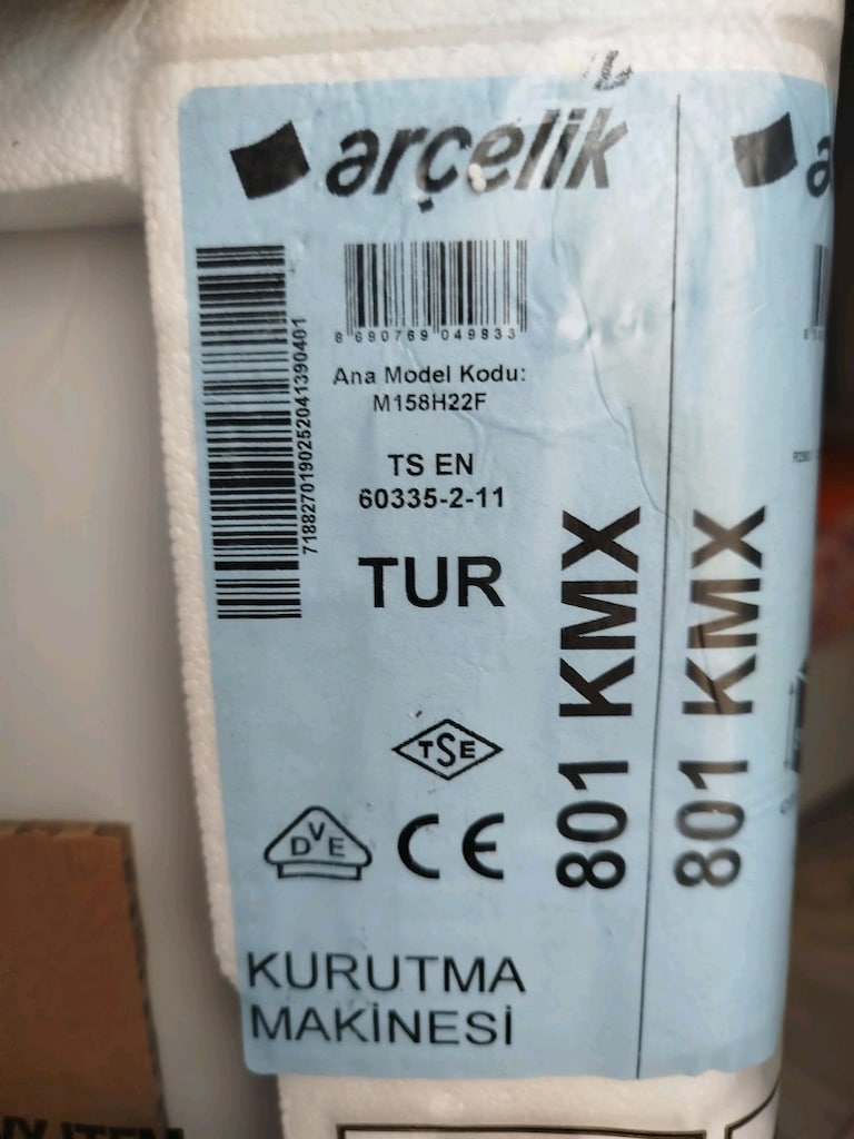 ARÇELİK KURUTMA MAKİNESİ SIFIR GARANTİLİ - 4