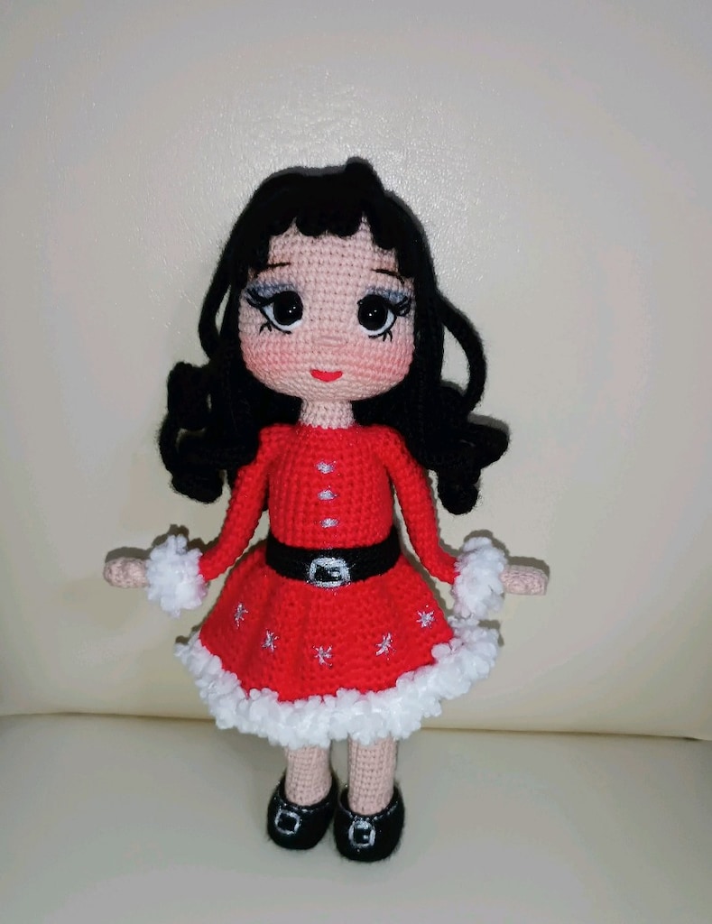 Amigurumi noel temalı bebek - 8