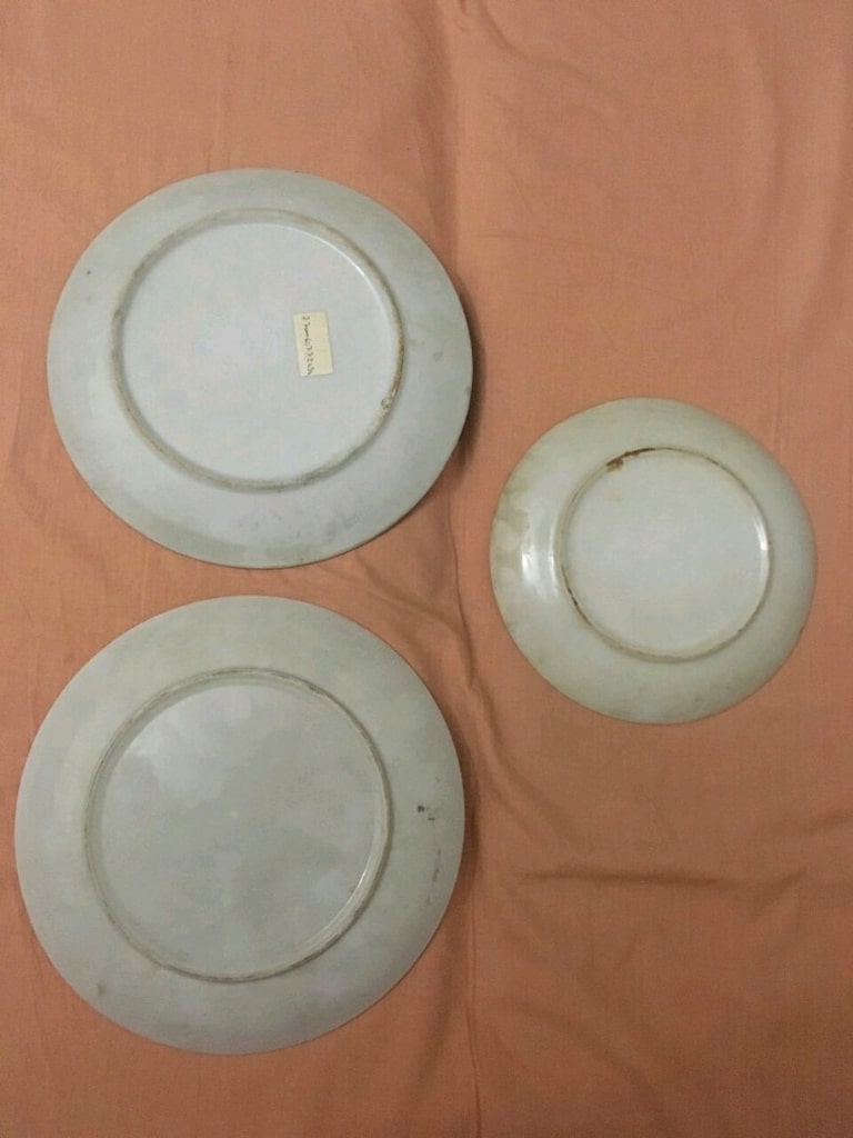 3 adet antika duvar tabağı - 2