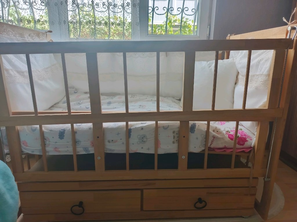 sıfır ayarında çekmeceli bebek karyolası - 3