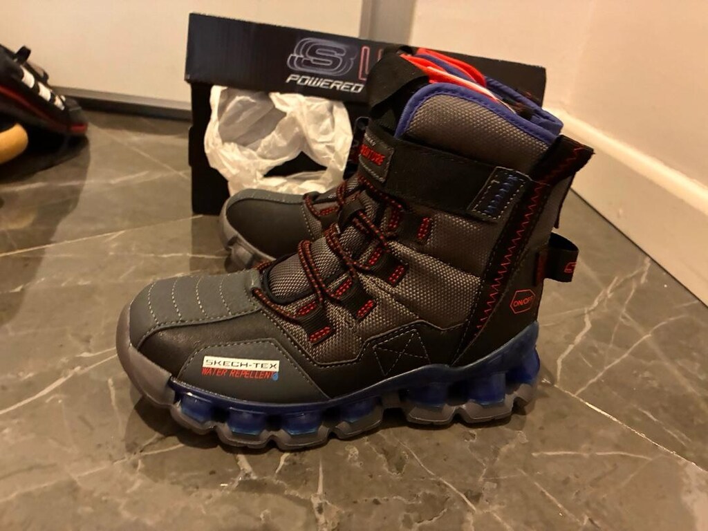 Skechers 32 Numara Işıklı Erkek Çocuk Botu Su Geçirmez - 3