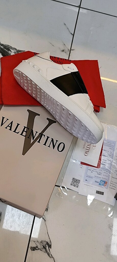 VALENTİNO BEYAZ DERİ LACİVERT YANLAR - 2