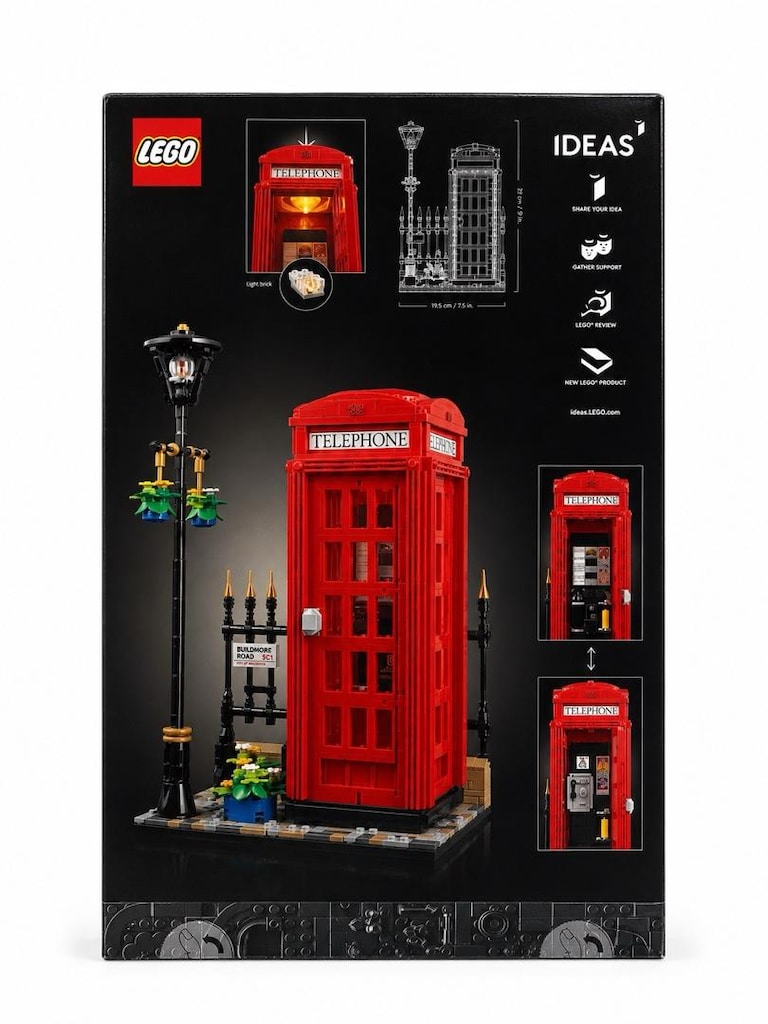 LEGO Ideas 21347 Red London Telephone Box - 2