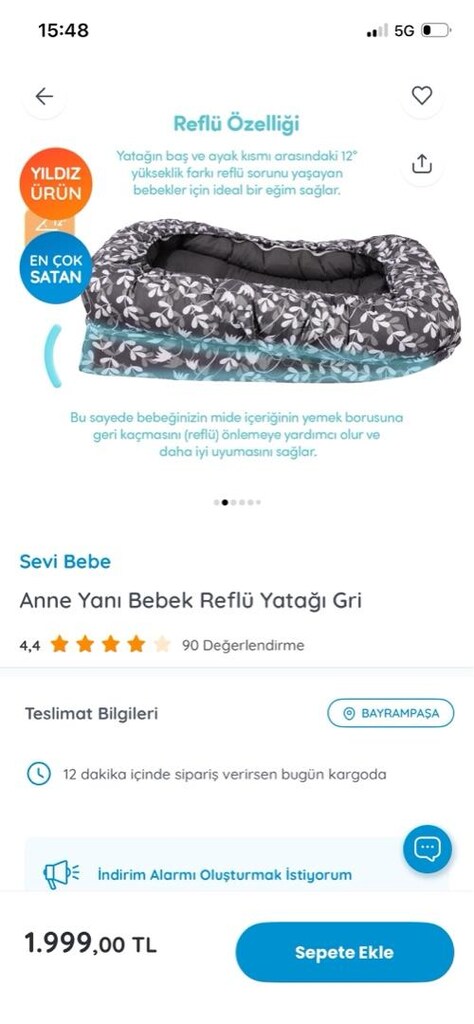 Bebek reflü yatağı - 2