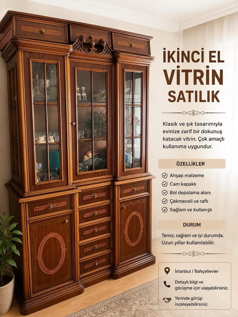 İKİNCİ EL SATILIK VİTRİN