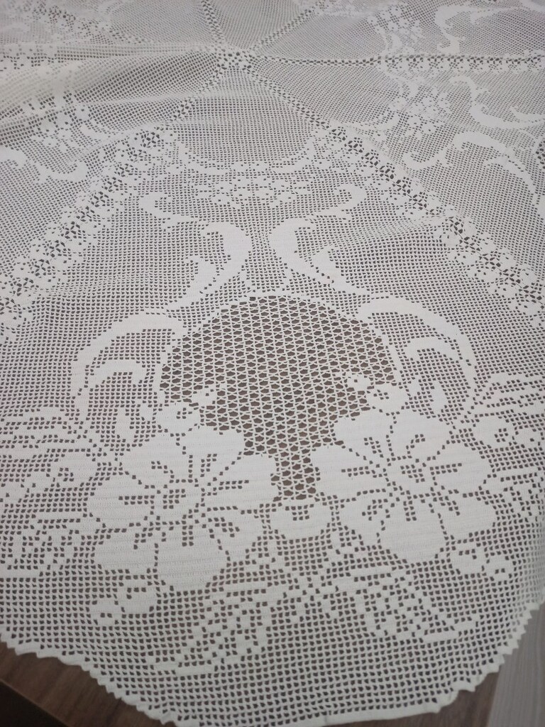 SİFİR DANTEL YUVARLAK MASA ORTUSU 140 cm - 3