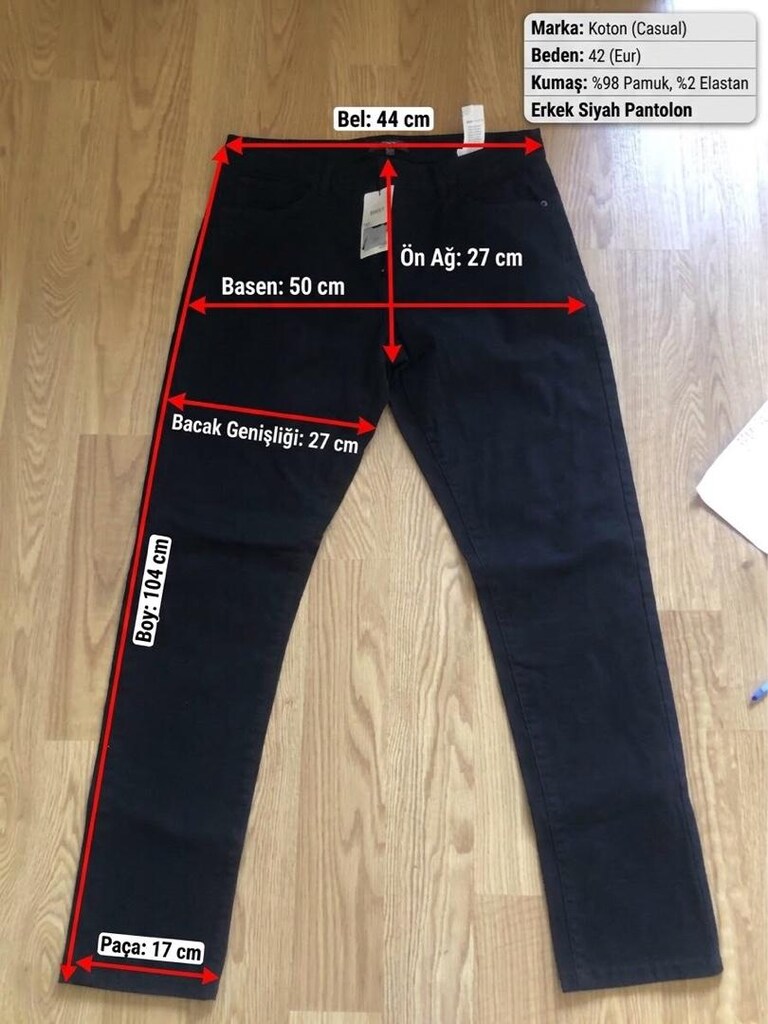 koton siyah erkek okul pantolonu - 4