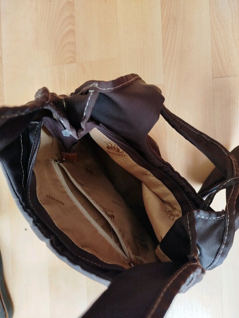 Sıfır çok şık cüzdanlı fermuarlı cepli kumaş çanta boy 34 eni 38 cm - 4