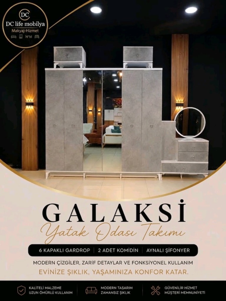 6 Kapaklı Gardırop Yatak Odası Takımı - 2