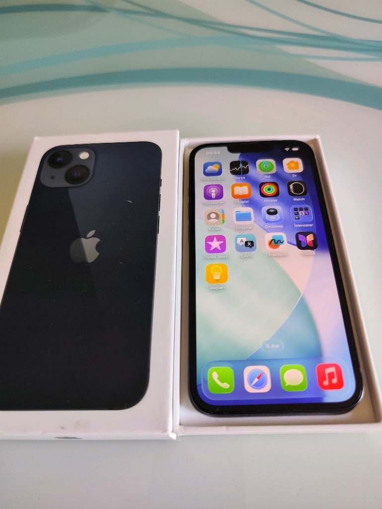 KARTA TAKSİT İPHONE 13 128 GB PİL 81 KUTU VE ŞARJ ALETİ MEVCUT - 5