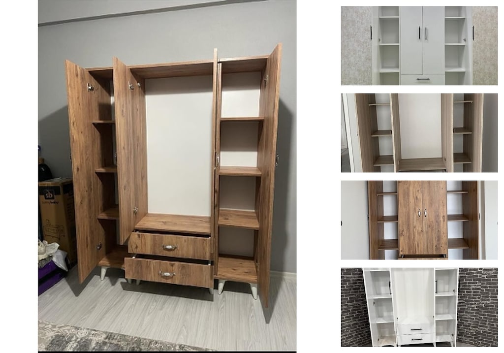 4 kapaklı elbise dolabı qsiopkdirl - 3