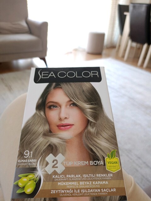 Sea color Saç boyası 9.1 elmas sarısı sıfır üründür