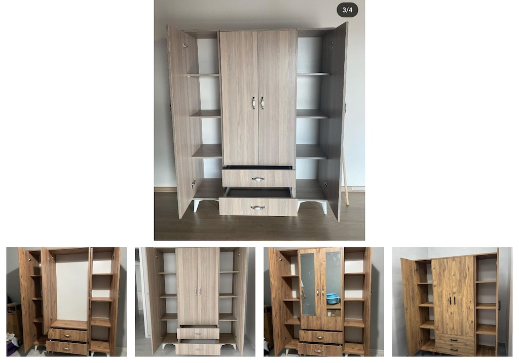 4 kapaklı elbise dolabı twfidrriml - 2