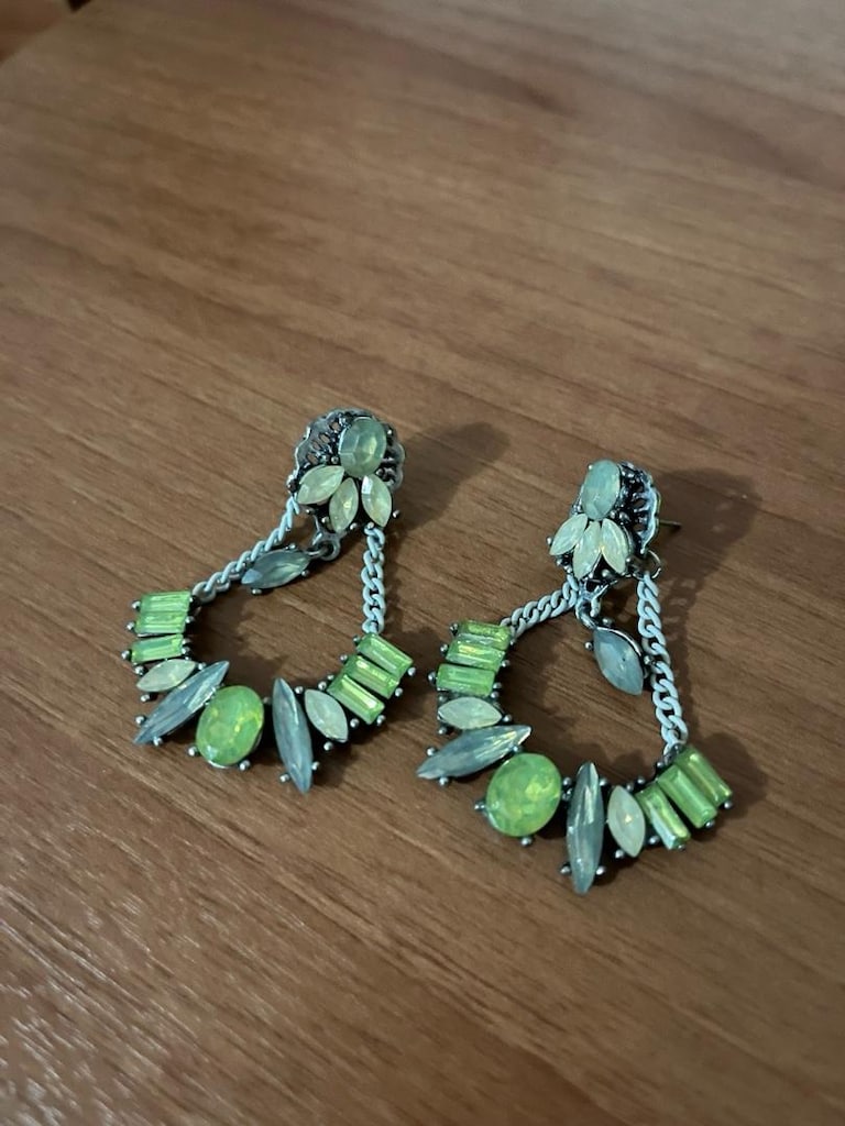 yeşil taşlı küpe — görsel 5/6